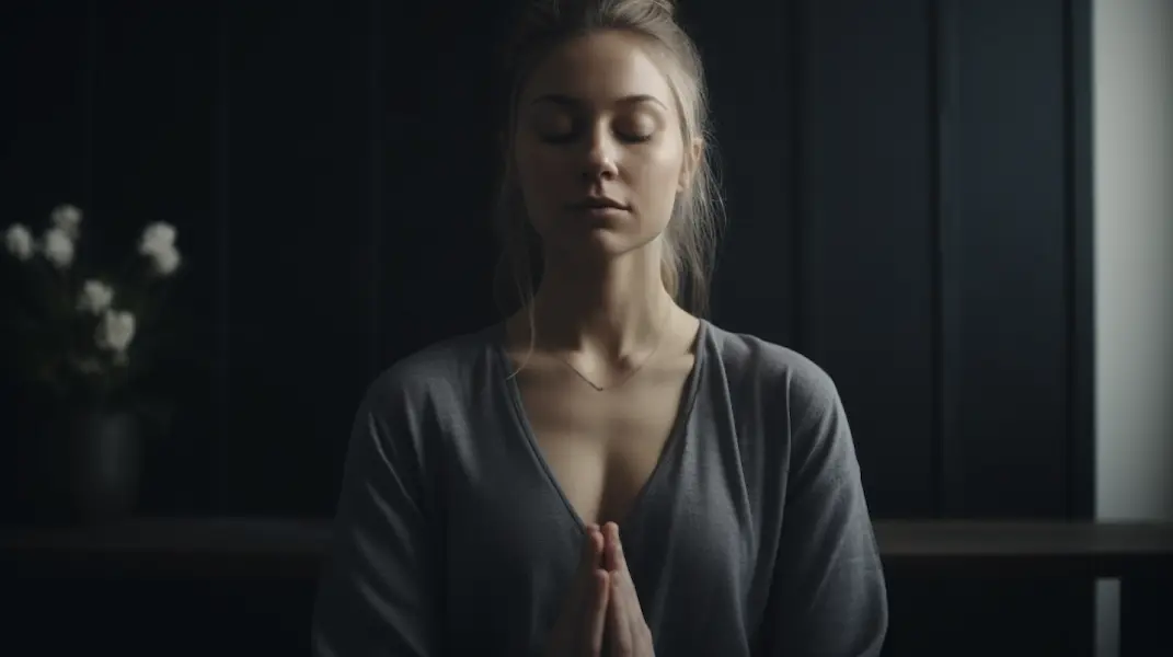 Mujer meditando